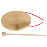 7Inch Hand Gong Cymbals Brass Copper Chapel Opera Percussion Musical Instruments with Round Play Hammer (18cm) - Aladdin Shoppers
