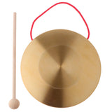 7Inch Hand Gong Cymbals Brass Copper Chapel Opera Percussion Musical Instruments with Round Play Hammer (18cm) - Aladdin Shoppers