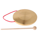 7Inch Hand Gong Cymbals Brass Copper Chapel Opera Percussion Musical Instruments with Round Play Hammer (18cm) - Aladdin Shoppers