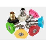 7pcs Brass Power Washer Spray Nozzle Tips Quick Connect Pivoting Coupler, 1/4 inch, 5000 PSI - Aladdin Shoppers