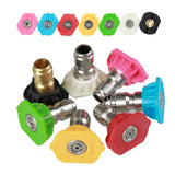 7pcs Brass Power Washer Spray Nozzle Tips Quick Connect Pivoting Coupler, 1/4 inch, 5000 PSI - Aladdin Shoppers