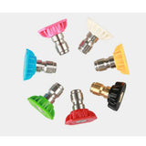7pcs Brass Power Washer Spray Nozzle Tips Quick Connect Pivoting Coupler, 1/4 inch, 5000 PSI - Aladdin Shoppers