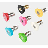 7pcs Brass Power Washer Spray Nozzle Tips Quick Connect Pivoting Coupler, 1/4 inch, 5000 PSI - Aladdin Shoppers