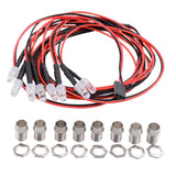 8 LED Light Kit Headlights Taillight White Yellow Red for 1/5 1/8 1/10 1/12 1/16 RC DIY Parts - Aladdin Shoppers