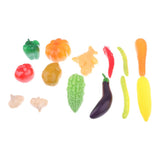 Maxbell 14 Pcs New Fruit Vegetable Food Reusable Role Play Colorful Toys Kids Gift