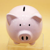 Maxbell Baby Ceramic Piggy Bank Coin Money Cash Collectible Saving Box Pig Medium-Pink