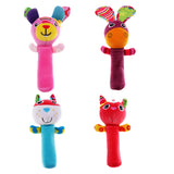 Maxbell 2 Pcs Baby Wrist Hand Bell Rattle Soft Plush Stuffed Educational Toy