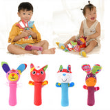 Maxbell 2 Pcs Baby Wrist Hand Bell Rattle Soft Plush Stuffed Educational Toy