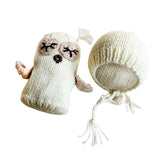 Maxbell Baby Boy Girl Toddler Owl Knit Crochet Hat Beanie Caps Photo Prop Beige