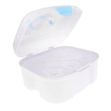 Maxbell Baby Milk Bottle Tableware Storage Box with Dust Cover Blue