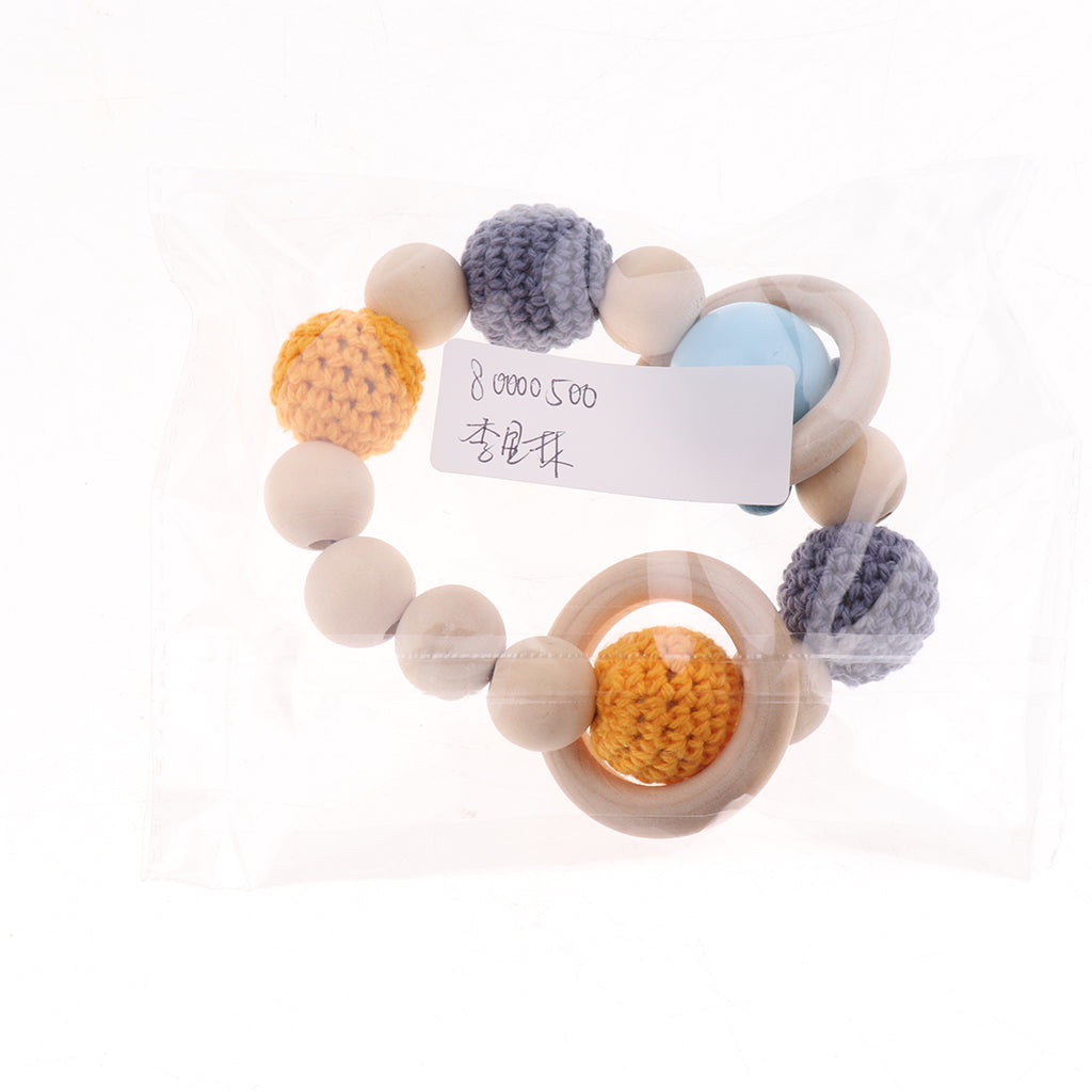 Maxbell Baby Wooden Teether Nursing Bracelet Food GradeStyle 1