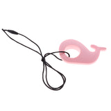 Maxbell Silicone Teething Pacifier Pendant Soother Teether for Baby Pink Whale