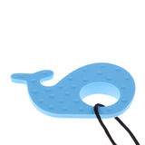 Maxbell Silicone Teething Pacifier Pendant Soother Teether for Baby Blue Whale