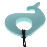 Maxbell Silicone Teething Pacifier Pendant Soother Teether for Baby Sky blue Whale