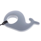 Maxbell Silicone Teething Pacifier Pendant Soother Teether for Baby Gray Whale