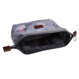 Maxbell Travel Toiletry Bag Makeup Cosmetic Storage Wash Bag Light Grey Flowers