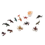 Maxbell 12pcs Plastic Ocean Animals Sea Creatures Model Kids Toy Dolphin Whale Crab