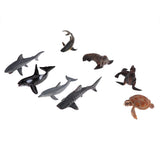 Maxbell 8Pcs/set Plastic Ocean Animals Figure Sea Creatures Model Kid Toy Turtle Whale