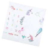 Maxbell Newborn Baby Letter Milestone Blanket Photography Photo Props Shoots Unicorn