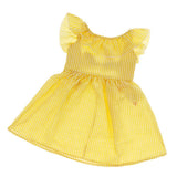 Maxbell Little Baby Girl Plaid Ruffles Summer Dress Kids Girl Backless Dresses 4T Yellow