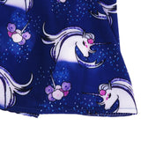 Maxbell Kids Baby Girls Unicorn Print Ruffles Dress 3T Blue