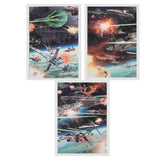 Maxbell 3Panel Art Oil Painting Canvas Picture Space Shuttle War Wall Decor  30x45cm