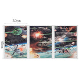 Maxbell 3Panel Art Oil Painting Canvas Picture Space Shuttle War Wall Decor  30x45cm