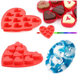 Max Silicone Fondant Mold Cake Decorating Chocolate Baking Mould Tool DIY Heart Red