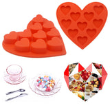 Max Silicone Fondant Mold Cake Decorating Chocolate Baking Mould Tool DIY Heart Red