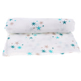 Maxbell Soft Muslin Baby Swaddling Blanket Newborn Infant Cotton Swaddle Towel Blue Star