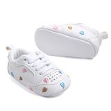 Baby Kids Soft Sole Sports Wave Peach Heart Shoes 0-6 Months Color heart