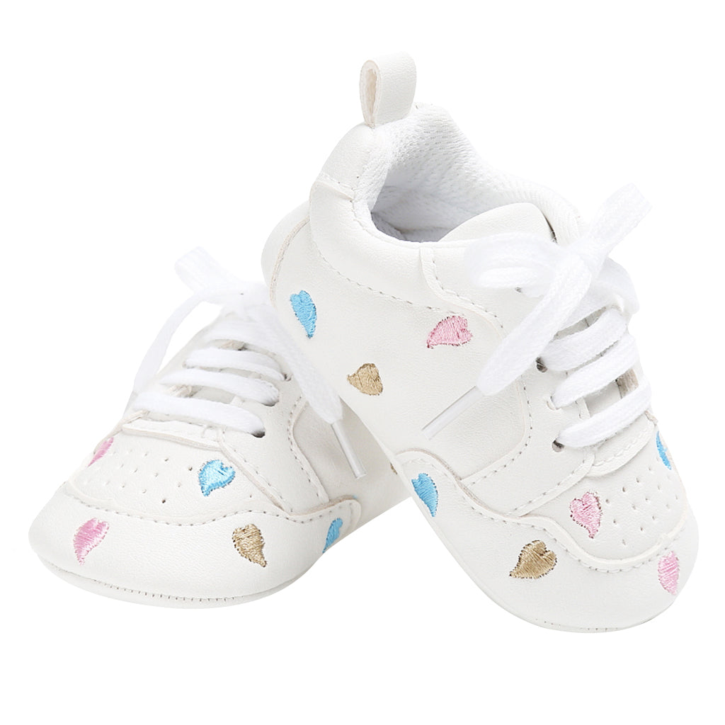 Maxbell Baby Kids Soft Sole Sports Wave Peach Heart Shoes 0-6 Months Color heart