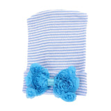 Maxbell Cute Newborn BabyHats Big Bow Knot Toddler Knit Cap Blue