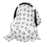 Maxbell Baby Car Seat Cover, Unisex Large Breathable Cotton Muslin CanopyPanda