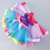 Maxbell Girls Kids Baby Tutu Skirt Party Costume Fancy Tutu Pettiskirt 4-8 Years Rose