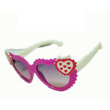 Heart Style Cartoon Baby Girls Kids Outdoor Sunglasses Red White