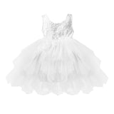 Baby Girls Lace Princess Wedding Pageant Party Birthday Tutu Dress 2T White