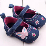 Maxbell Baby Shoes Girls Prewalker Newborn Soft Sole Pram Shoes 9-12Months Blue