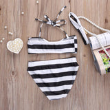 Toddler Kid Baby Girl Tankini Swimwear Swimsuit Bikini Set 3-4T Stripe