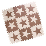 Maxbell Children's Educational Toys Puzzle Crawling Mat EVA Mats Star beige coffee