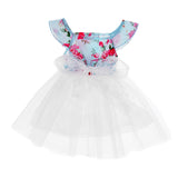 Baby Girls Princess Dress Sleeveless Floral Print Dress 2 Years