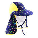 Max Child UV protection UPF50+ swimming cap sunscreen cloak neck beach cap Star