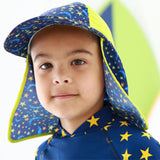 Max Child UV protection UPF50+ swimming cap sunscreen cloak neck beach cap Star