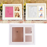 Max Baby Handprint Kit & Footprint Photo Frame for Newborn Girls and Boys Pink