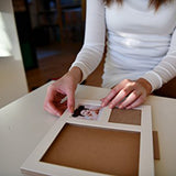Max Baby Handprint Kit & Footprint Photo Frame for Newborn Girls and Boys Pink