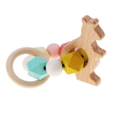 Maxbell Safe Wooden Baby Teether Wood Teething Bracelet Rings Kangaroo