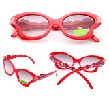 Butterfly Style Cartoon Baby Girls Kids Outdoor Sunglasses Red