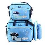 Maxbell 4pcs Maternity Bag Baby Changing Bag Backpack Nappy Diaper Bag Sky blue