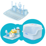 Maxbell Multifunctional Baby Milk Bottle Storage Box Container Organizer Rack Blue