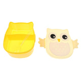 Max Cartoon 2 Compartment Bento Lunch Box Containers Yellow